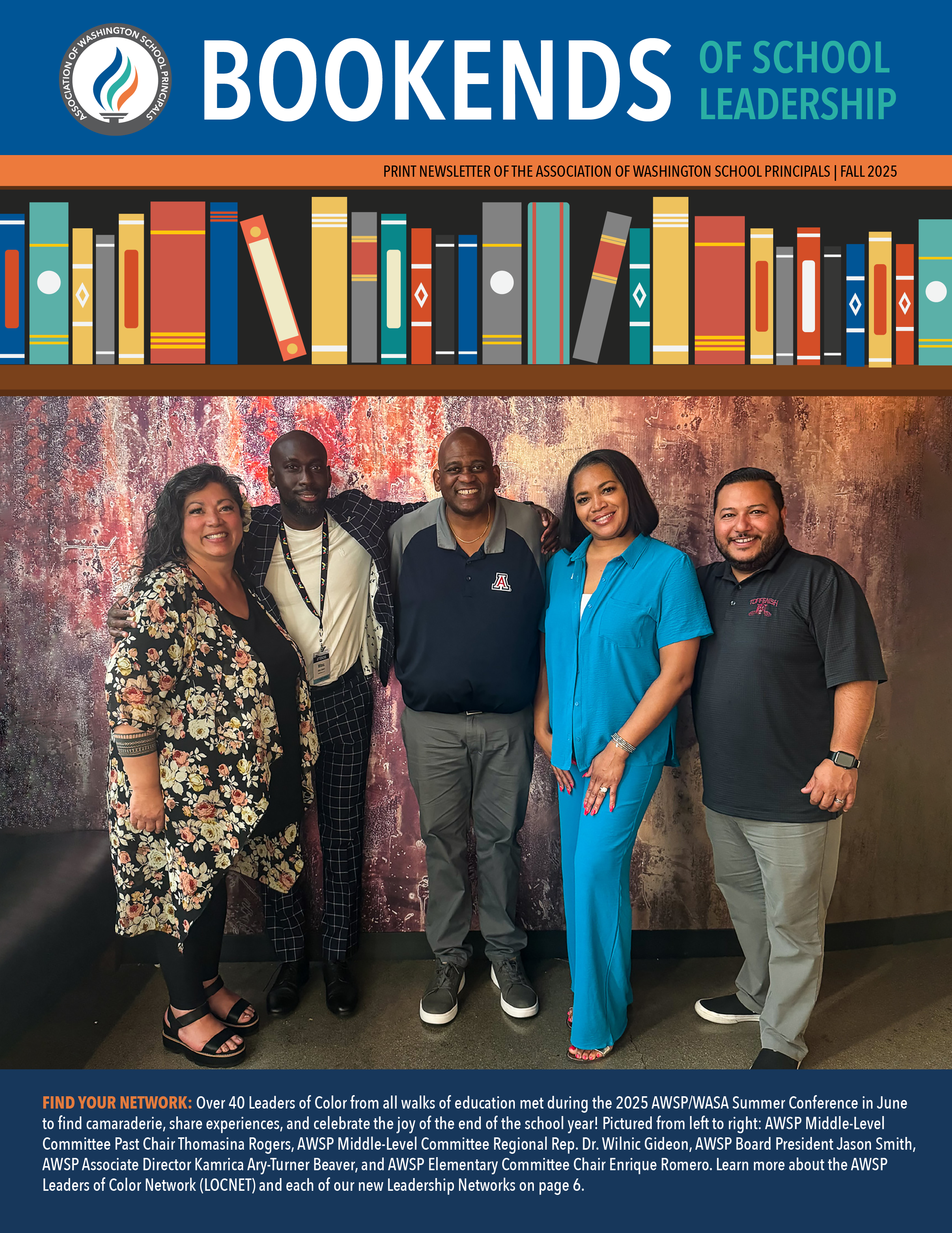 Five members of AWSP's Leaders of Color Network