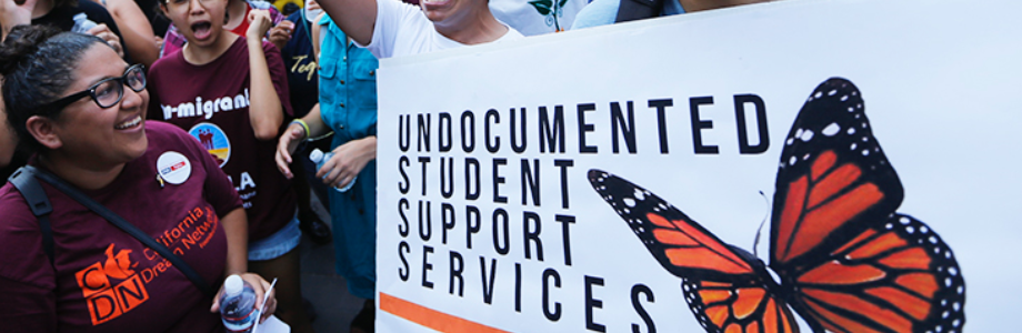 photo of demonstration for supporting undocumented students