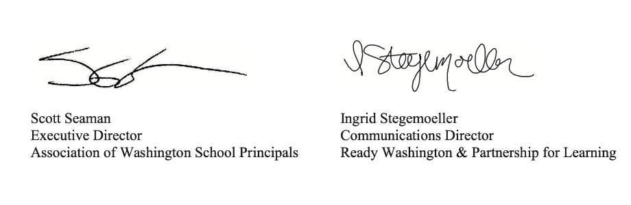 Scott Seaman and Ingrid Stegemoeller signature block