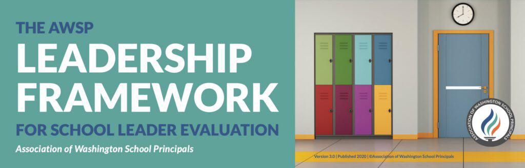 A visually engaging graphic titled "The AARP Leadership Framework for Service Leader Evaluation," featuring colorful storage units and a clock on the wall, designed to illustrate leadership principles and evaluation strategies.