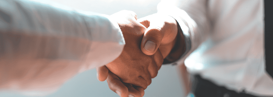 Two people shaking hands