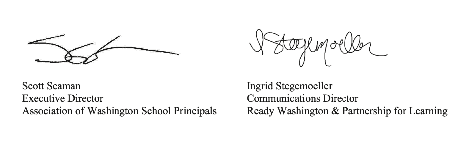 Scott Seaman and Ingrid Stegemoeller signature block