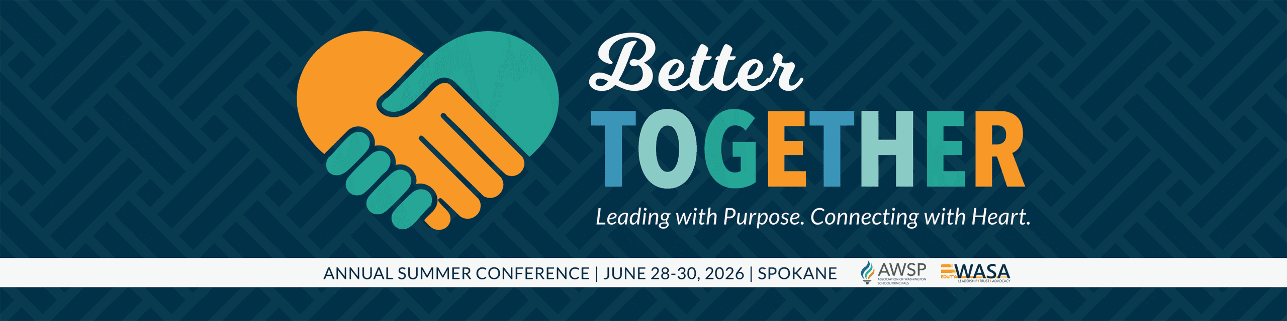 Logo with two hands forming a heart, text reads “Better Together” with event details for June 2026 in Spokane.