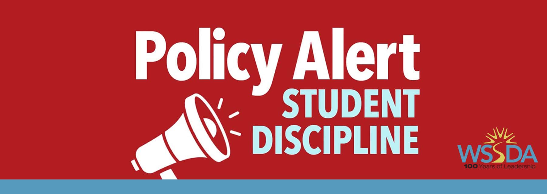 Image with a megaphone and WSSDA logo that says 